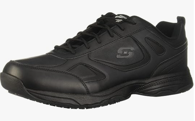 Skechers Men's Work Dighton Athletic Slip Resistant Food Service Shoe,Black, US 9,5