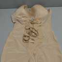 Strapless Shapewear for Women Backless Bodysuit Tummy Control Built-in Bra Low Back Deep U Plunge Body Shaper (X-Large, Tan)