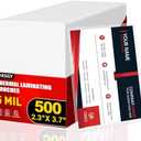 CAREGY 500 Count Thermal Laminating Pouches,5Mil,Hold 2 x 3.5 inch Business Card Laminate Pouches for Laminator, Clear Lamination Paper Protection 2.3 x 3.7 inch, Round Corner, Home & Office