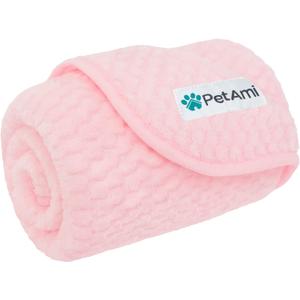 PetAmi Waterproof Dog Blanket, Leakproof Puppy Blanket for Small Medium Dogs, Furniture Sofa Couch Cover Protector, Fleece Pet Throw for Indoor Cat Kitten, Reversible Washable Soft Plush, Medium 29x40 Pink