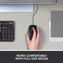 Logitech B100 Wired Mouse for Computer and Laptop, USB Corded Mouse, Right or Left Hand Use - Black