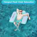 CALOBANA Inflatable Floating Chair, Heavy Duty Pool Floats Adult Lounger with Cup Holder, Large Water Floaties for Lake, Ocean, River, Swimming Pool, Party, 50"L x 45"W