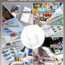 MaxGear 4x9 inch Brochure Holder, 6 Pack Acrylic Display Stand with Business Card Slot, Countertop Literature, Flyer, Trifold, Pamphlet, Booklet Menu Organizer