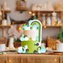 Gyufise 26Pcs Ball Cake Toppers Mini Balloon Balls Pastel Rainbow DIY Baking Cupcake Cake Decorations for Birthday Baby Shower Party SuppliesGreen