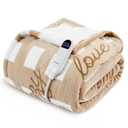 Bedsure Christmas Heated Blanket Throw - Soft Flannel Sherpa Electric Blanket with Pet Pattern, Heated Throw as a Gift, with 6 Heating Levels, 4 Time Settings, and 3-Hour Auto-Off (50x60 inches)