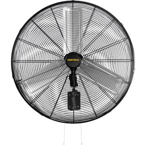 VENTISOL 30 Inch Wall Mount Fan Oscillating, 9500 CFM High Velocity Industrial Fans with 3 Speeds for Garage, Shop, Warehouse, Workshops, Cover Patio, ETL Listed
