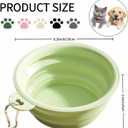 Dog Bowls for Travel,Portable Collapsible Silicone Pet Food Water Bowl,BPA Free Dishwasher Safe Foldable with 1 Carabiner Camping, Hiking Backpacking, Beach