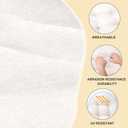 Rocking Chair Cushion - Chenille Fabric, High-Density Sponge, Durable Comfort Non-Slip Bottom Tufted Seat Pads with Ties, ChenilleWhite, 44x19x4 inch
