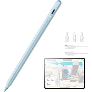 ESR Geo Digital iPad Pencil Findmy Compatible with Apple iPad 2018-2025,with Easy Shortcuts for Apple iPad A16/10/9/8 & Air 13/11 & Pro 12.9/13/11 & Mini 7/6/5,Blue(No Wireless Charging)