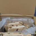 HABAU Wood Potato Onion Storage Bins - Wooden Stackable Produce Basket - Fruit Vegetable Storage for Kitchen Pantry Organization, Set 3 Pieces (Natural)