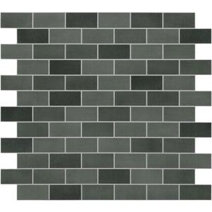 10-Sheet Subway Peel and Stick Backsplash Tile, 11.3" x 10.8" Green Mixed Stone Composite Handmade Looks Self Adhesive Waterproof Wall Tile, Stick on Tiles for Kitchen Bathroom Shower Fireplace