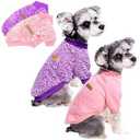 2 Pack Dog Sweaters for Small Dogs - Warm Winter Puppy Sweaters Cute Soft Dog Clothes Outfit Pet Costume for Boy Girl Doggie, Cat, Bulldog Pug Yorkie Kitten Chihuahua 
(Purple, Pink, X-Small)