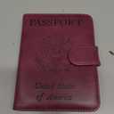 Passport Holder Cover Wallet RFID Blocking Leather Card Case Travel Accessories for Women Men (Purple)