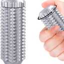 Metal Little Ouchies Fidget Toys, Adults Pain Stim Sensory Venting Toy, Relief Stress Promotes Focus, Spiky Grip and Smooth Spinner, Gifts for People with ADHD Autism Anxiety (Silver)