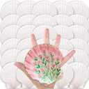 ReePlan 30PCS Large Scallop Shells for Crafts, 4-5 Inch Natural Sea Shells for Decorating, White Seashells Bulk for DIY Crafting, Painting, Baking, Ocean Themed Party Supplies & Decorations