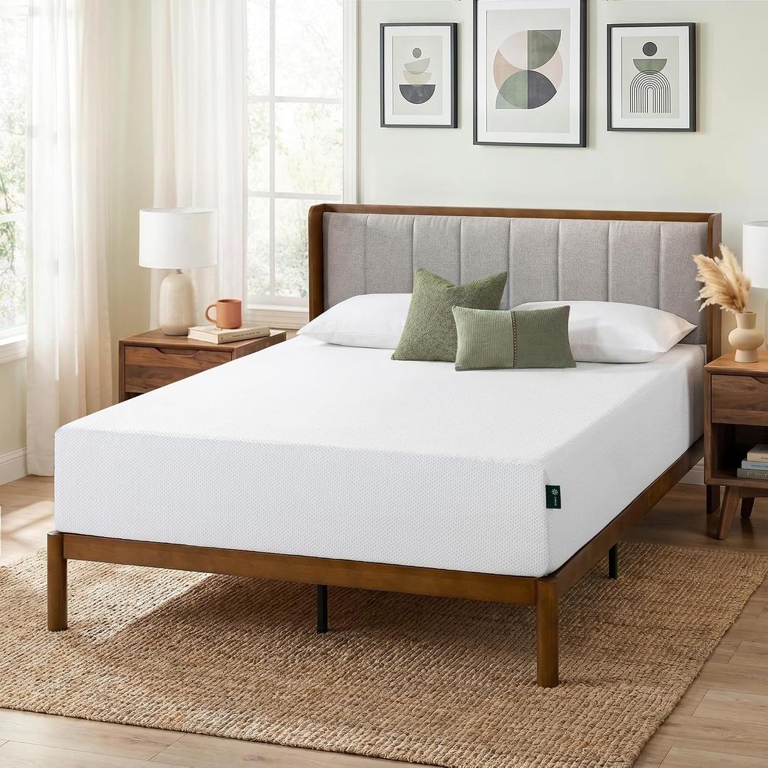 ZINUS 12 Inch Green Tea Cooling Gel Memory Foam Mattress / Cooling Gel Foam / Pressure Relieving / CertiPUR-US Certified / Bed-in-a-Box, King