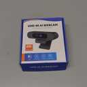 TOALLIN 4K Webcam with WDR/HDR, AI Framing & Tracking, Pic-in-Pic, Built-in Dual Mics, 5X Adjustable Digital Zoom, Image Mirroring, 92 FOV Webcam for Video Conferencing, Streaming, Video Calls