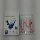 Pink Wireless Lavalier Microphone for iPhone - Plug Play Clip on Shirt Lapel Mini Mic for TikTok YouTube Facebook Live Stream Vlog Video Recording -No Need App/Bluetooth