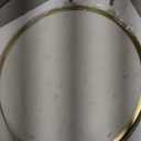 Kate and Laurel Marbury Modern Round Tray, 14 inch Diameter, White Marble and Gold, Contemporary Marble Tray for Storage and Display