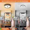 Outdoor Motion Sensor Flush Mount LED Light, 12" Dusk to Dawn Porch Modern Black Exterior Light, Ceiling Light Fixture for Farmhouse Garage Entry