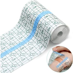 Transparent Dressing Adhesive Bandage Waterproof Bandage Clear Adhesive Bandages Stretch Tape for Tattoos Swimming(6 x 197 Inch)
