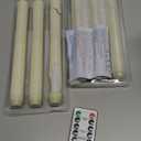 Homemory Real Wax LED Flameless Taper Candles with Remote Timer, 9.6 Inches Ivory Fake Candlesticks, Dripless Battery Operated Window Candle with 3D Flickering Flame for Fireplace Xmas Halloween