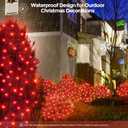 WBao Christmas Net Lights 200LED F8 Big Bulbs, 8.4ft x 5.2ft Christmas Bushes Lights with 8 Modes, Timer, UL Certified, End to End Connectable, Waterproof for Lawn, Bushes Outdoor Xmas Decoration, Red (Plug in)