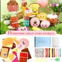 13 Pcs Dessert Ornaments for Christmas Tree Felt Dessert Hanging Decorations Craft Fabric Sewing Kit Party Favors for DIY Activities Making Gifts