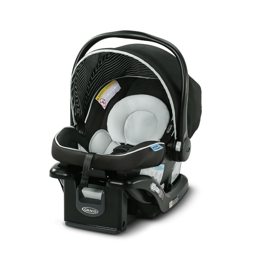 Graco SnugRide Lite LX - Asiento infantil para automvil, orientado hacia atrs, ligero, base ajustable, fcil de instalar, estudio