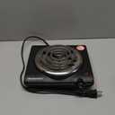 Elite Gourmet ESB100B Countertop Single Coiled Burner Electric Hot Plate, Temperature Control, Indicator Light, Easy to Clean, Black