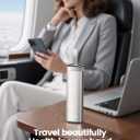 Vaydeer Metal 7 Day Pill Organizer with Built-in Desiccant Compartment, Airtight Weekly Travel Pill Box with Carry Handle, Slim Slide-Out Pill Case for Medication, Vitamins & Supplements (Silver)