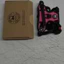 PoyPet No Pull Dog Harness, No Choke Front Lead Dog Reflective Harness, Adjustable Soft Padded Pet Vest with Easy Control Handle for Small to Large Dogs (Pink,XS)