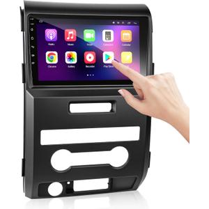 4G+64GB Car Radio Stereo for Ford F-150 STX/XLT/XL 2009-2012(Only for Manual AC),Android 13 Carplay&Android Auto with 9" IPS Touch Screen Radio w/Real-Time GPS/Voice Control/WiFi/AHD Camera/SWC/FM