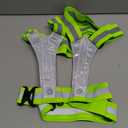 Zacro LED Reflective Vest Running Gear, 5 Lights Colors High Visibility Reflective Running Gear Rechargeable Light Up Running Vest for Walking Running Cycling, Adjustable for Men Women Kids (Bright Green)