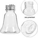 10pcs Christmas Drink Balls: 50ml Xmas Shot Glass Fillable Juice Bottles Clear Pendant Christmas Tree Ornament for Holiday Party Decoration 2.75X2.04X2.04in