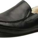 Men's Slippers Premium Leather Warm Cozy House Slippers For Men Slip On Drop-In Heel Fur Lining Shoes Suitable for Indoor Outdoor Non-Slip Walking Loafers 8