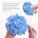 100 PCS Blue Hydrangea Artificial Flowers, Silk Full Flowers Heads with Stems for Wedding Centerpieces, Home, Garden, Baby Shower, Party Decoration