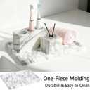 Real Luxurious Natural Marble Vanity Tray Genuine Marble Storage Tray for Home Decor Stone Tray for Bathroom/Kitchen/Vanity/Dresser Non-Resin/(arabescato)