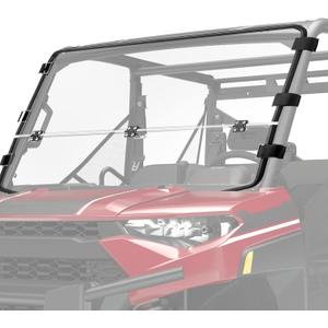 KEMIMOTO Flip Windshield Compatible with Ranger 1000, 2-IN-1 Fold Down Windshield Compatible with Polaris Ranger XP 1000/ 1000 2017-2025 Clear