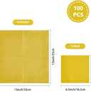 Ottin 100 Pcs Yellow Paper Dinner Napkins 6.5'' Disposable Luncheon Napkins for Birthday Wedding Party Everyday Used Engagement Retirement Bridal Shower