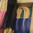 100 PCS Mini Gift Bags with Handles, 4.73"x2.36"x6.11" Party Favor Bags, 12 Colored Goodie Bags for Birthday Party, Kraft Paper Gift Bags Bulk for Wedding, Baby Shower, Celebrations, Party Supplies