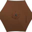Blissun 7.5 ft Patio Umbrella, Yard Umbrella, Outdoor Market Umbrella with Push Button Tilt Crank, Brown