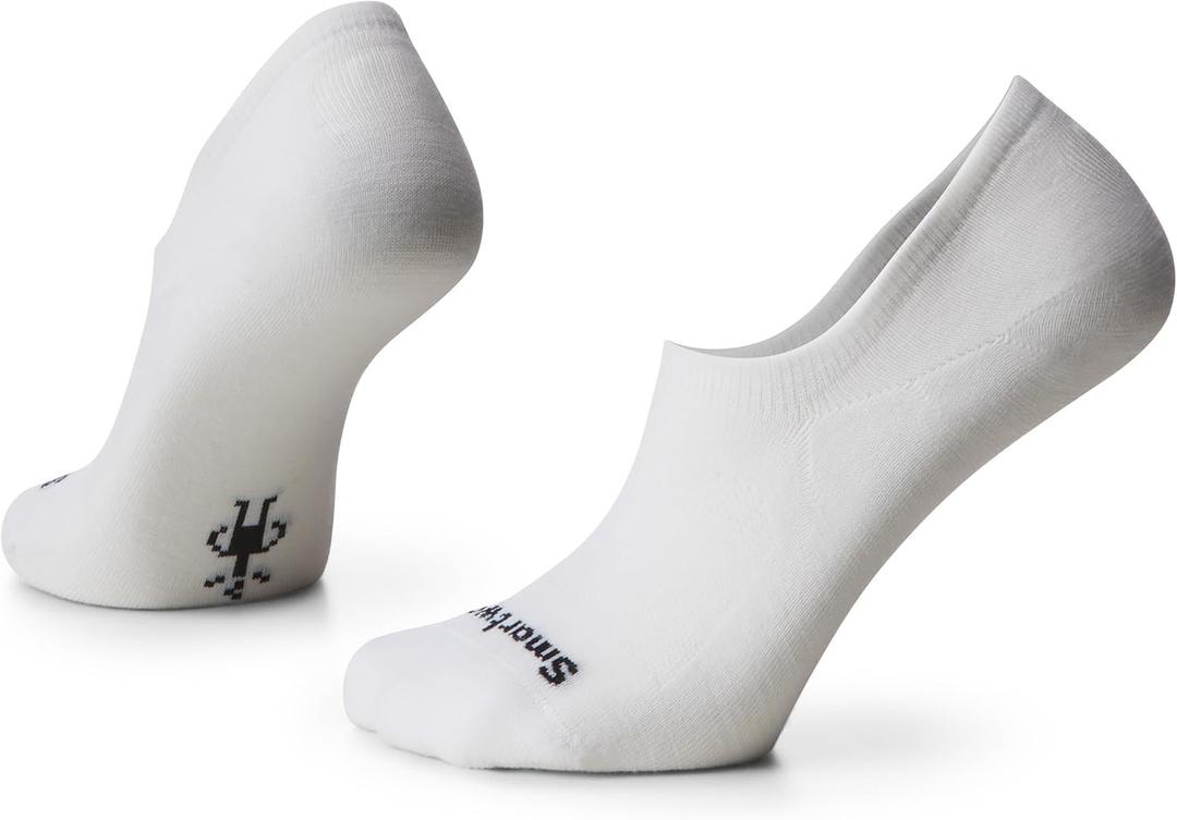 Smartwool Everyday No Show Socks for Men and Women (Medium, White)