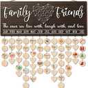 Christmas Grandma Gifts for Mom from Daughter, Wood Family Birthday Reminder Calendar Board Wall Hanging DIY Birthday Tracker Plaque with 120 Tag, Best Mom Dad Grandma Gifts for Birthday Thanksgiving