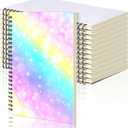 Seajan 12 Pcs Sublimation Journal Blank Notebooks A5 120 Pages Spiral Notebooks Hardcover DIY Notepad for Students Teacher Gifts Favors School Office Home Supplies (8.07 x 5.71 Inch)