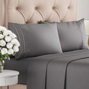 Queen Size 4 Piece Sheet Set - Comfy Breathable & Cooling Bed Sheets Set - Hotel Luxury Bedding for Women, Men, Kids, Teens, Boys & Girls - Deep Pockets, Soft and Wrinkle Free - Oeko-Tex - Dark Grey