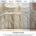 JELLYMONI Duvet Cover King Size Khaki - 3PCS Boho Duvet Cover Set Plaid Polyester Tufted Bohemian Jacquard Knit Textured Comforter Cover 10490in Rhombic Geometric Pattern Zipper Corner Tie