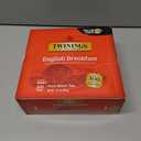 Twinings English Breakfast Black Tea Individually Wrapped Bags, 100 Count (Pack of 1), Smooth, Flavourful, and Robust, Caffeinated, Enjoy Hot or Iced, 100 Teabags
