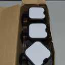 JEPELUS 3 Pcs Condiment Jar Spice Container with Lids and Spoons, Clear Square Salt and Sugar Container Sets, Seasoning Box Caddy Canisters for Kitchen Toppings Masala Box (Black)