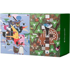 Pomegranate 120Piece Charley Harper Jigsaw Puzzle for Adults & Families, DoubleSided Mini Set of 4, Matte Finish, Snug Fit